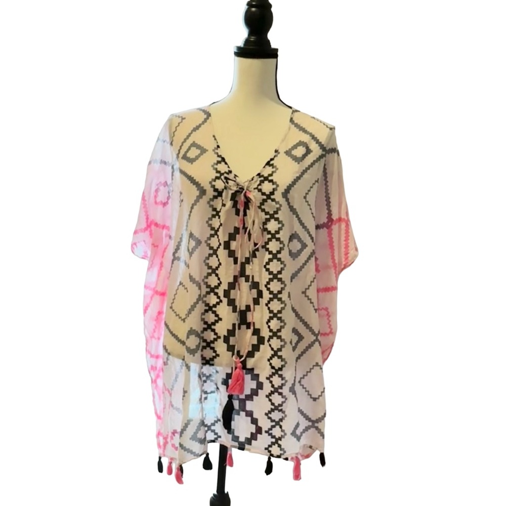 INGEAR RESORT COLLECTION swimsuit fringe coverup one size fits most 6 8 10 12